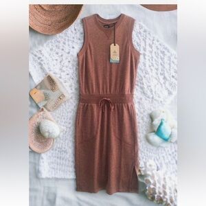 Prana Dress Women Size Small Cozy Up Beach Hopper Dress Terra Heather size S